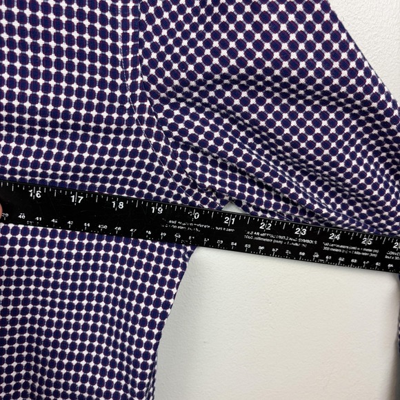 Charles Tyrwhitt Shirt Mens 15.5 34 Blue White Non Iron Slim Fit Dress Check - Picture 7 of 10